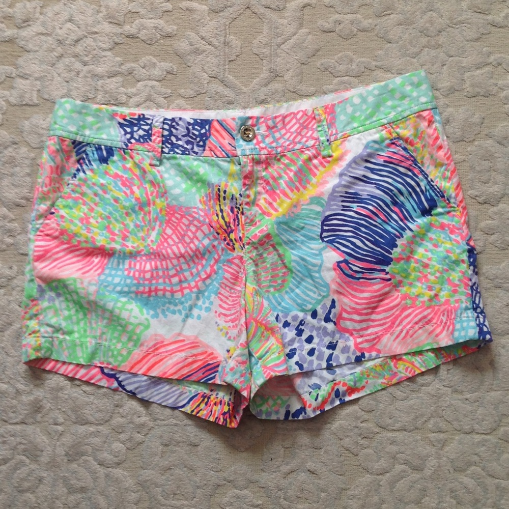 Lilly Pulitzer Multicolor High Waist Women’s Shorts - Pink, Green, Blue